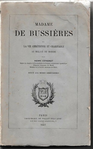Congnet madame de bussieres - -,