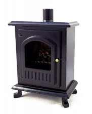 Maison de Poupées Poêle à Bois Bûche Brûleur Miniature 1:12 Échelle Meuble