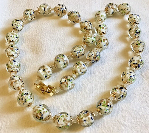 Collier perles verre de - verre,
