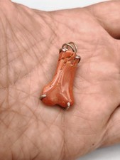 Pendentif Vrai Corail Rouge De