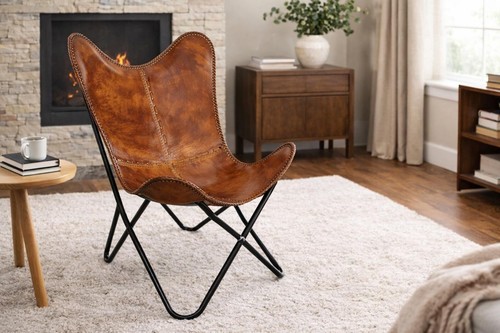 Bkf chaise papillon - bkf, cuir