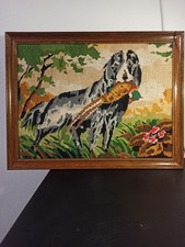 Canevas encadré motif chien