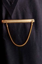 Pince À Cravate Vintage Or