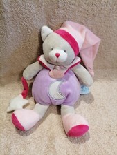 doudou peluche chat rose parme