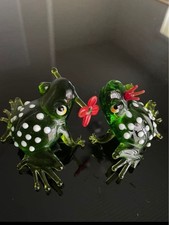 Figurine grenouille en verre collection Europe Strasbourg France occasion