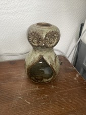 Ancien Brûle Parfum Ou Bougie En Forme De Chouette Céramique Deco 