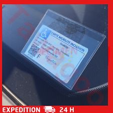 3x Porte Carte Mobilité Inclusion Adhésif Support Etui Stationnement Handicapé