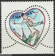 Timbres 2005 - St Valentin - Coeurs Karl Lagerfeld Tailleur Chanel N° 3633