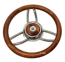 Volant bois poli 350mm - bois,