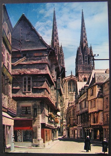 Carte postale quimper rue - postale,