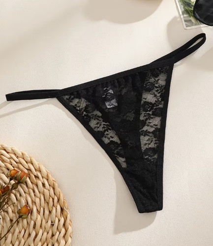 String dentelle imprimé - string, dentelle,