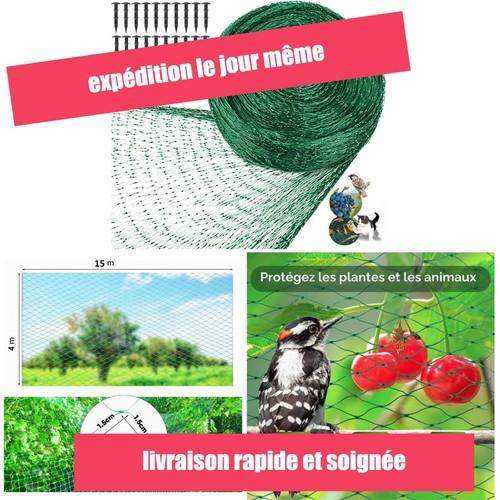 Filet anti oiseaux jardin x - 4,