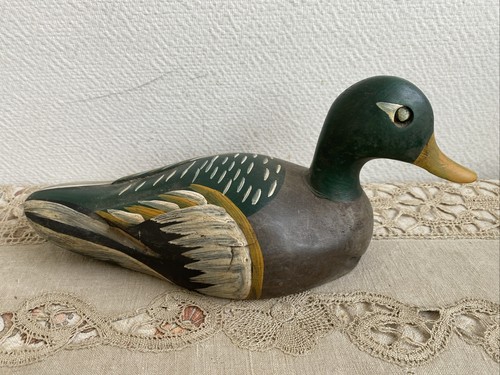 Ancienne sculpture bois - bois, canard