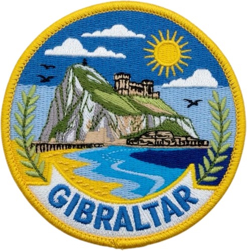 Patch brodé gibraltar insigne - gibraltar,