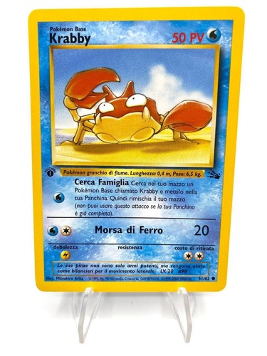Carte pokémon krabby 62 - carte,