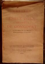 Lettres de Emile Zola à Mrs