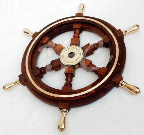 Poignée volant bateau bois - volant,