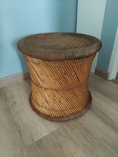 Table Basse TABOURET VINTAGE CORDE ET BAMBOU