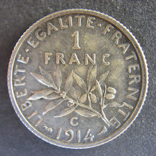 1 franc semeuse argent 1914 C