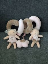 B6-Spirale d'activités jouet éveil rose pour landau ou lit La Nina soft