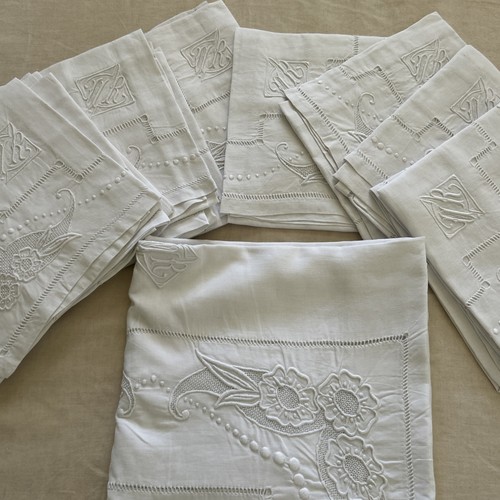 Nappe ancienne lin - en,