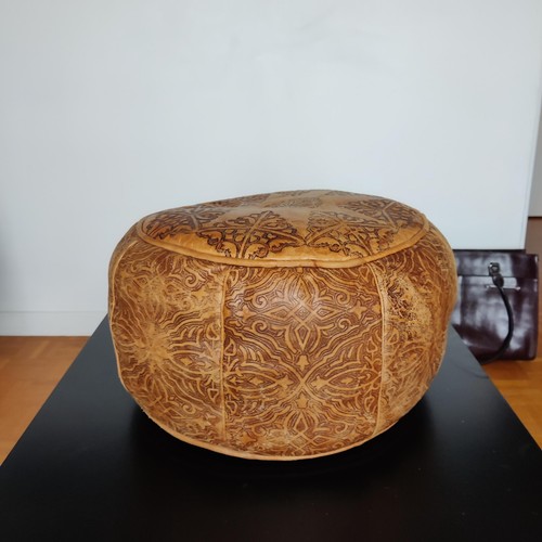 Pouf marocain cuir - marocain, en