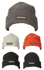 NAPAPIJRI bonnet pour homme avec revers en polaire douce et chaude avec logo art