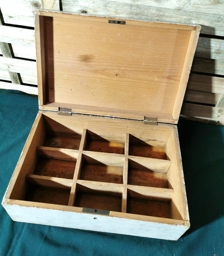 Boîte ancienne bois - boîte, en