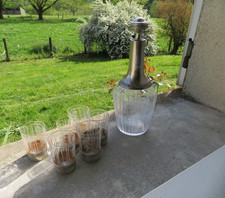 ancienne carafe monture argent