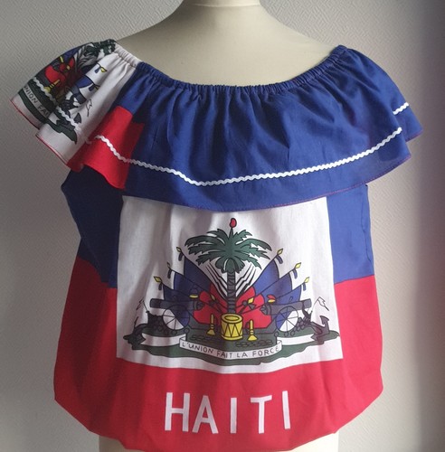 Corsage drapeau haiti col - haiti.,