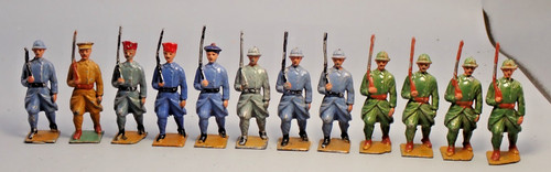 Plomb creux 12 soldats - plomb,