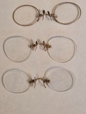 LOT 3  ANCIENNES PAIRE DE LUNETTES PINCE NEZ LORGNONS DECO COLLECTION ...