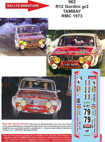 Decals ref 0962 renault - decals,