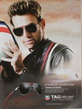 PUBLICITÉ PRESSE 2009 LUNETTE TAGHEUER EYEWEAR IN MOTION AUTOMATIC SUN VINTAGE .