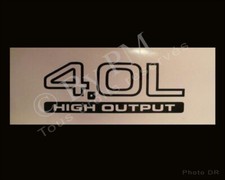 Sticker 4.0L High Output  Arrière  pour Jeep Wrangler. Plusieurs Couleurs