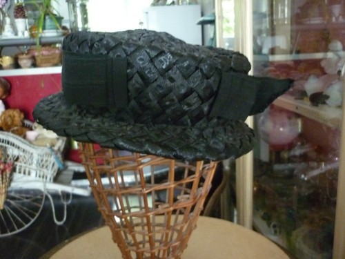 Ancien chapeau vintage paille