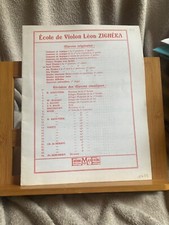 Léon Zighera 9 études à la 1re position cahier 2 partition violon Max Eschig