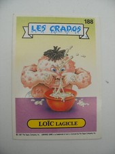 album PANINI MERLIN Les CRADOS Vignette Immage FRANCE Garbage Pail Kids N°188