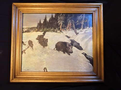 Tableau huile sur - , toile