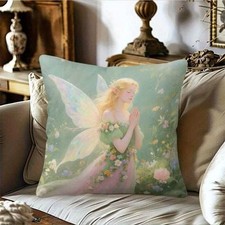 Housse de coussin FEE EVANESCENTE ESPRIT DE LA NATURE 45 cm Coloris doux