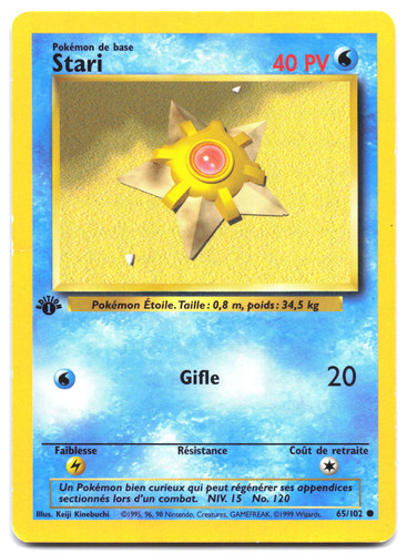 Carte pokémon stari 102 - pokémon,
