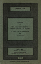 JAPANESE PRINTS  NETSUKE CATALOGUE VENTE SOTHEBY'S LONDON 14-15/06/1965