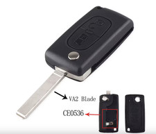 Coque Clé compatible Peugeot 107 207 307 308 407 2 boutons lame va2 CE0523 Neuf