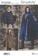 10296 PATRON SIMPLICITY  3 CREATIONS COSTUME  COSPLAY CAPE TAILLE UNIQUE