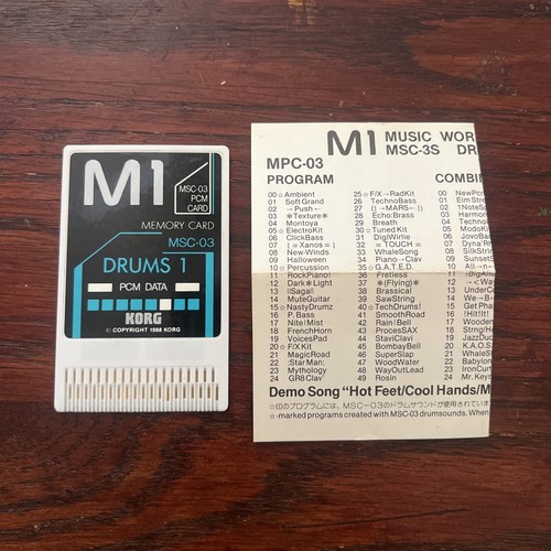 Korg drums rom card - m1,