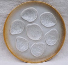 Vintage Yellow Oyster Plate French Faience Niderviller 60's