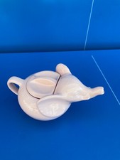 Théière forme d'éléphant Lipton Rose Claire Made in France Vintage 1980