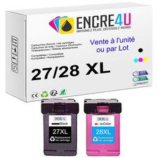 PREMIUM - Cartouches d'encre compatibles avec imprimantes HP - Série 27 28 XL