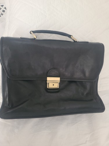 Cartable cuir noir graine - cuir,