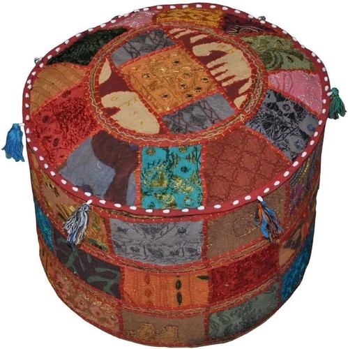 Tabouret pied rond patchwork